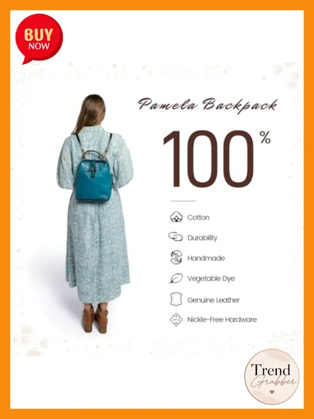 Genuine Leather Convertible Backpack Purse for Women Handcrafted Eco-Friendly